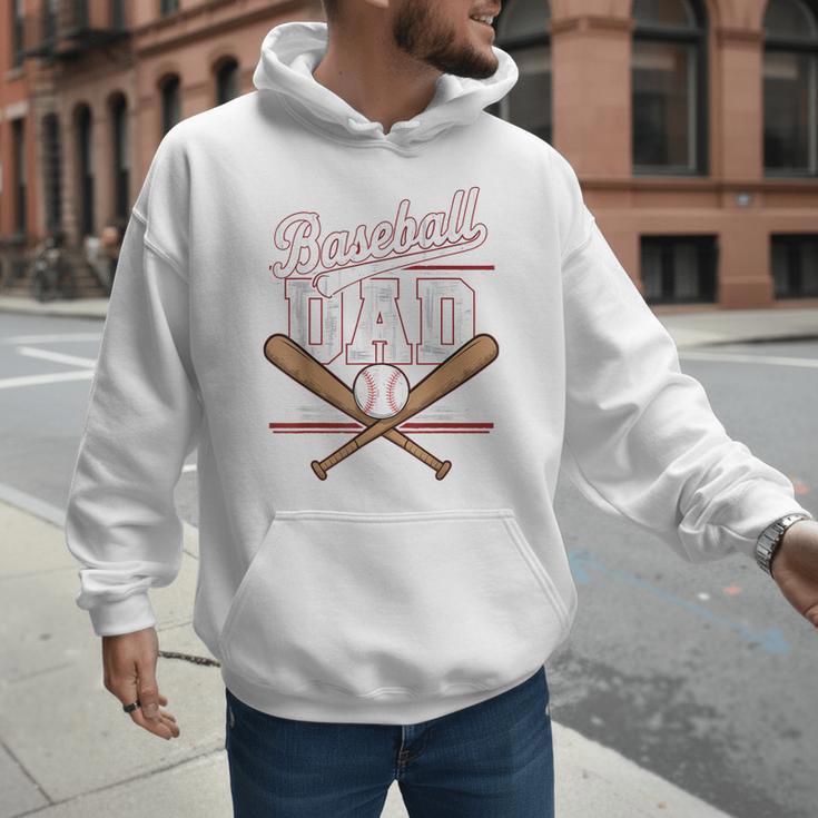 Game Day Baseball Dad Vintage Daddy Father's Day Boys Kids Men Hoodie Game Day Baseball Dad Vintage Daddy Father's Day Boys Kids Men Hoodie