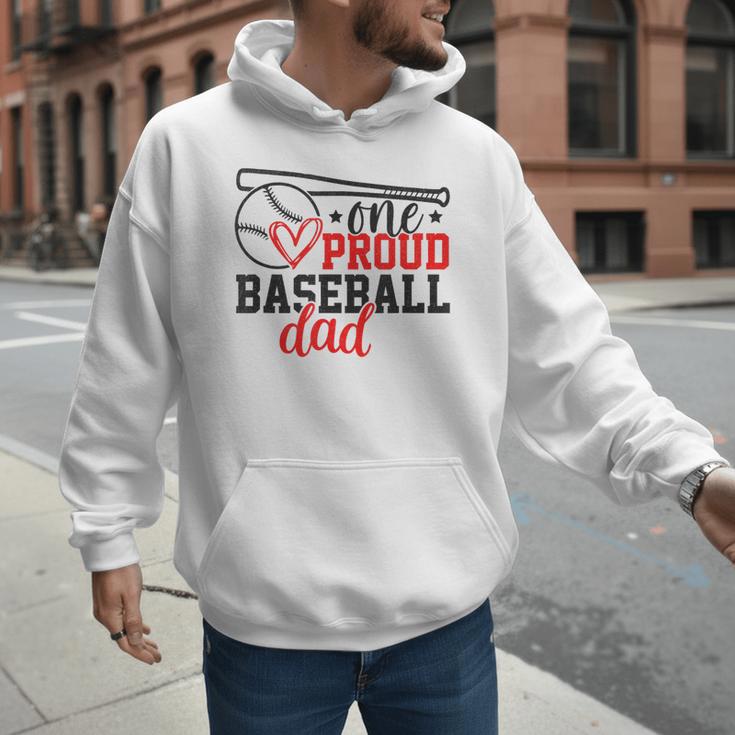 One Proud Baseball Dad Sporty Humor Men Hoodie One Proud Baseball Dad Sporty Humor Men Hoodie