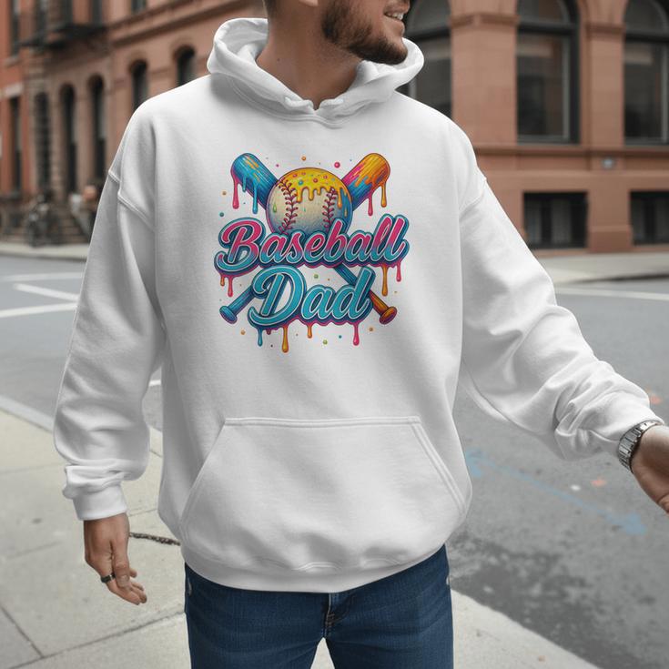 Retro Baseball Dad Dripping Ice Cream Father's Day Men Hoodie Retro Baseball Dad Dripping Ice Cream Father's Day Men Hoodie