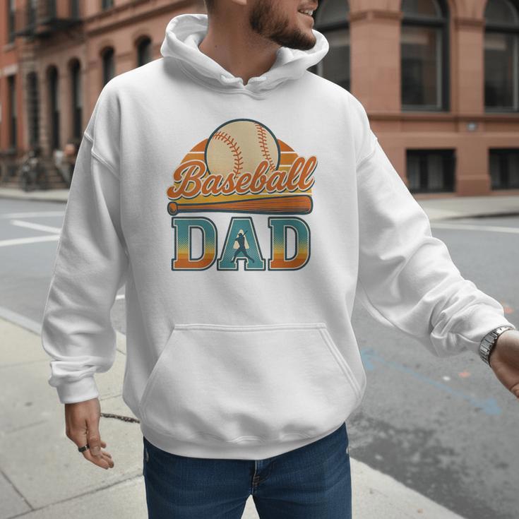 Retro Vintage Baseball Dad Summer Sports Lover Fathers Day Men Hoodie