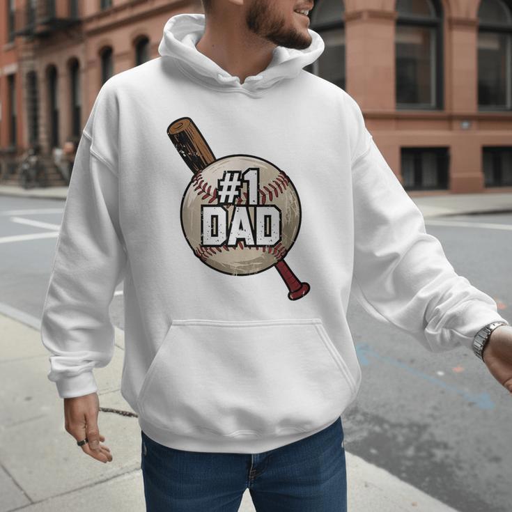 Vintage Father's Day 1 Baseball Dad Baseball Lovers Players Men Hoodie Vintage Father's Day 1 Baseball Dad Baseball Lovers Players Men Hoodie