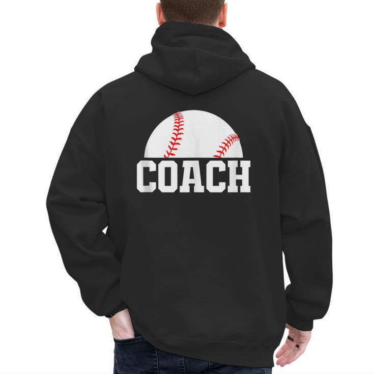 Baseball Coach Little League Baseball Dad Athletic Sports Men's Hoodie Back Print