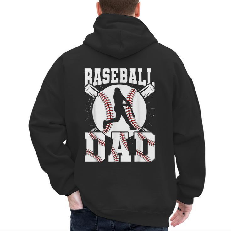 Baseball Dad Apparel Dad Baseball Father's Day Men's Hoodie Back Print