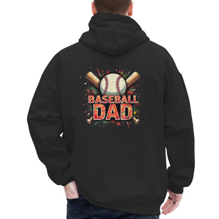 Baseball Dad Camouflage Tee For Proud Fathers Men's Hoodie Back Print