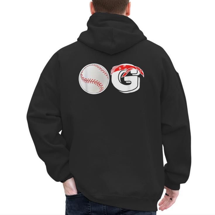 Baseball Dad Coach Men Baseball OG Old School Baller Men's Hoodie Back Print