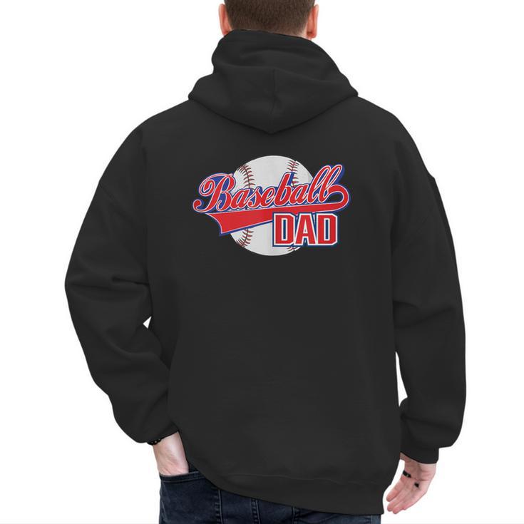 Baseball Dad Coach Baseball Baseball Men's Hoodie Back Print