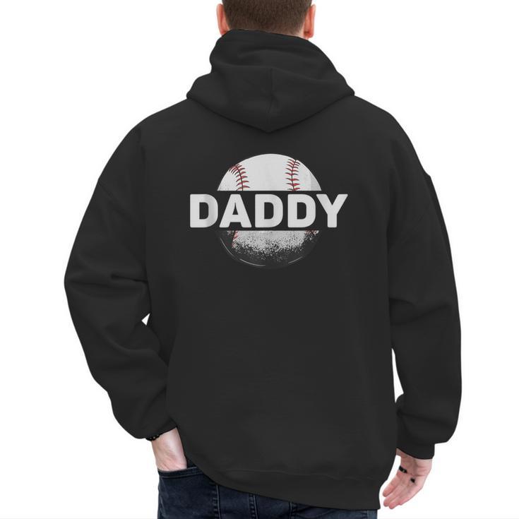 Baseball Dad Daddy Sports Fans Cool Baseball Sayings Men's Hoodie Back Print