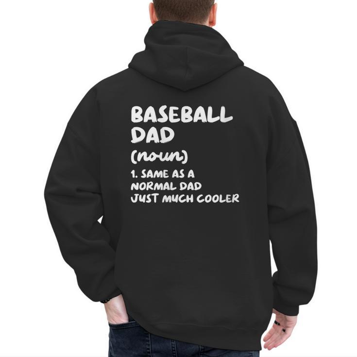 Baseball Dad Definition Men's Hoodie Back Print
