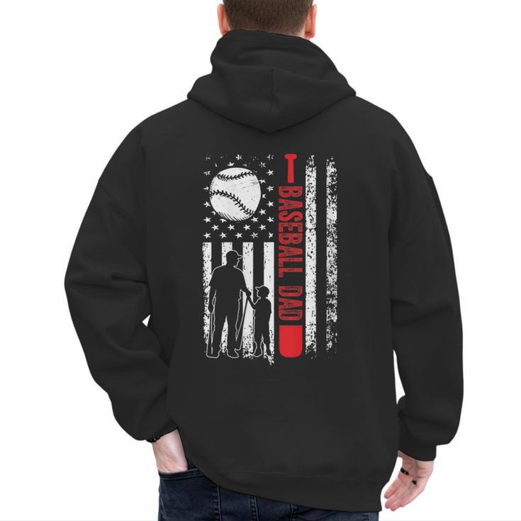Baseball Dad Father And Son Baseball Love Men's Hoodie Back Print