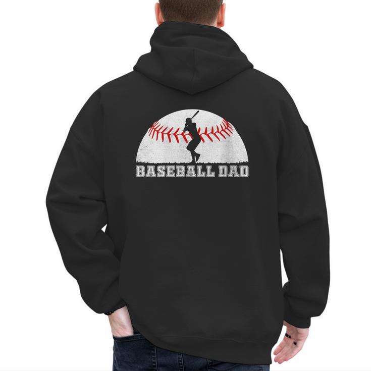 Baseball Dad Father's Day Men Sports Lover Men's Hoodie Back Print