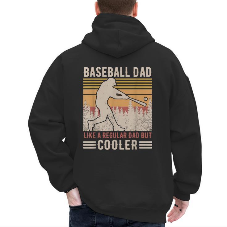 Baseball Dad Like Regular But Cooler Coach Player Fans Men's Hoodie Back Print