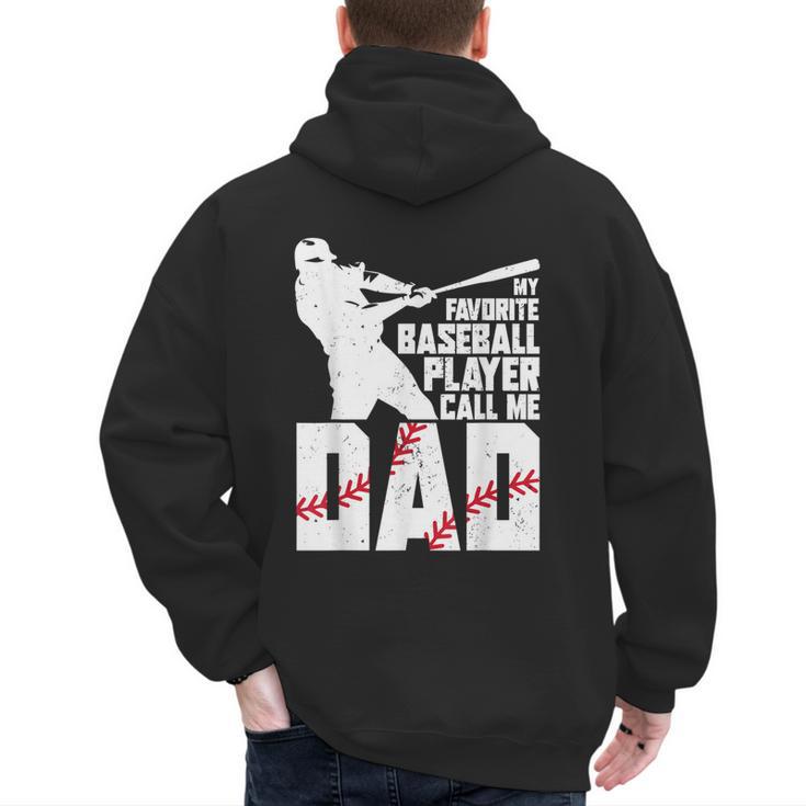 Baseball Dad Shirt Baseball Dad Fathers Day Men's Hoodie Back Print