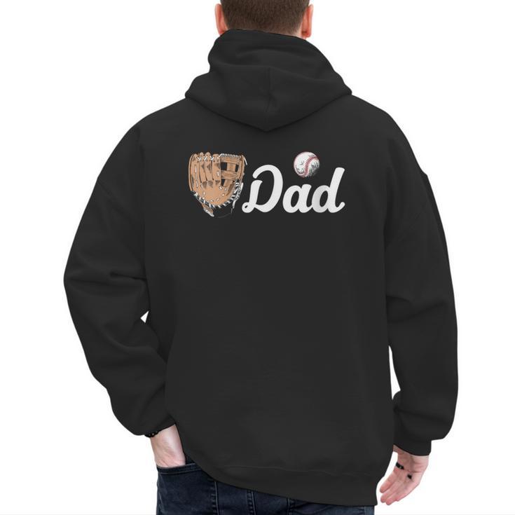 Baseball Dad Softball Dad Father's Day Men's Hoodie Back Print