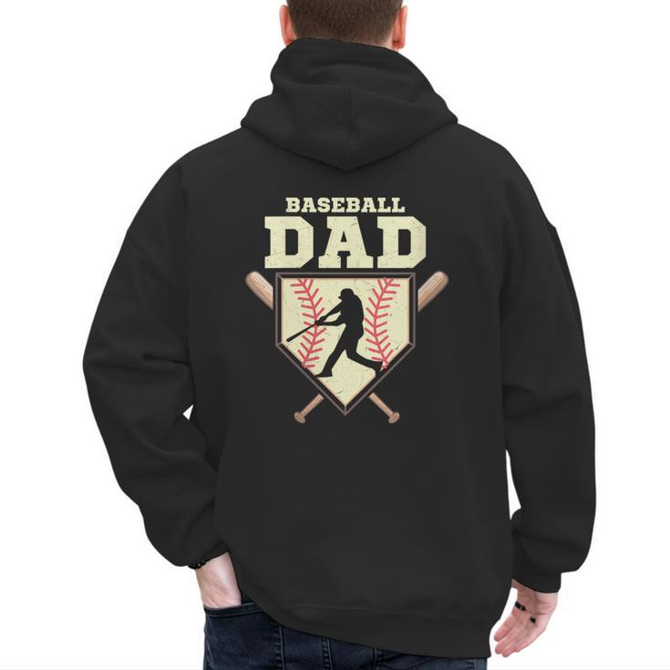 Baseball Dad Sport Fan Father Men's Hoodie Back Print