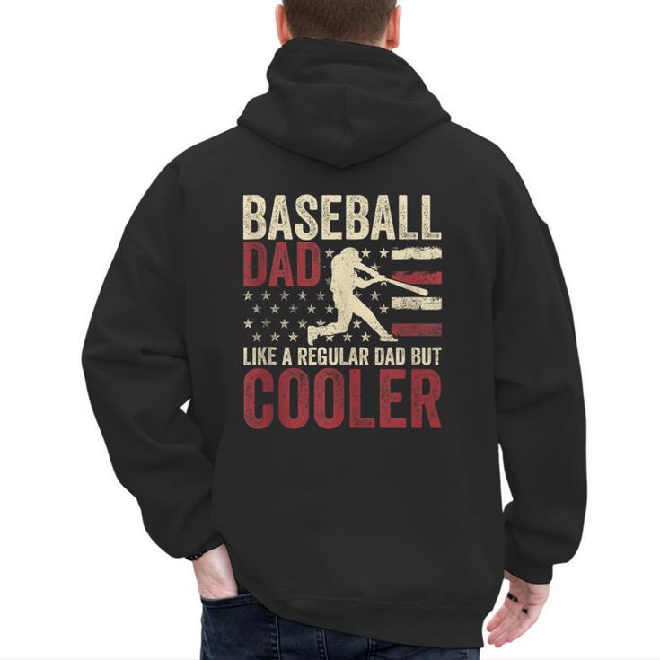 Baseball Dad Vintage Baseball Father’s Day Men's Hoodie Back Print