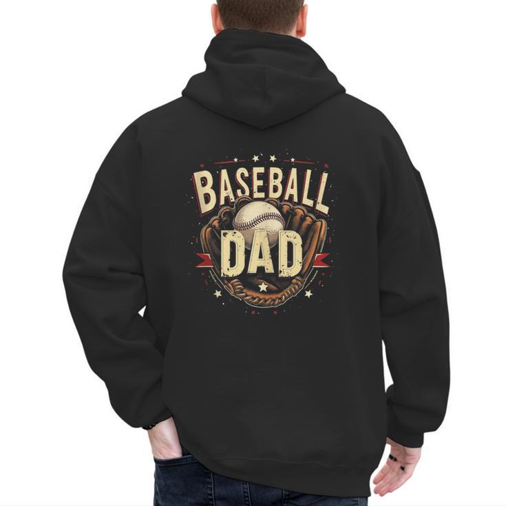 Baseball Dad Vintage Men's Hoodie Back Print