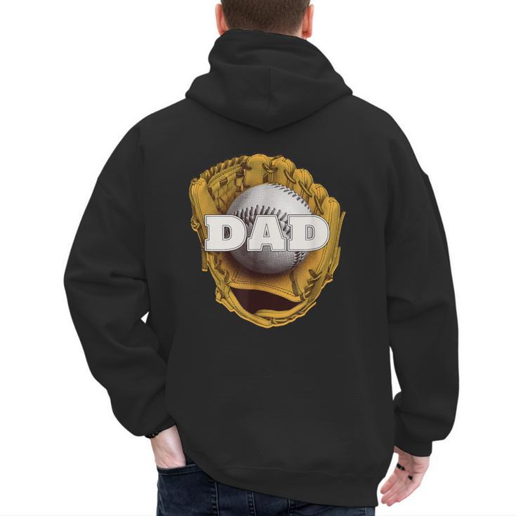 Baseball Sports Baseball Dad Men's Hoodie Back Print