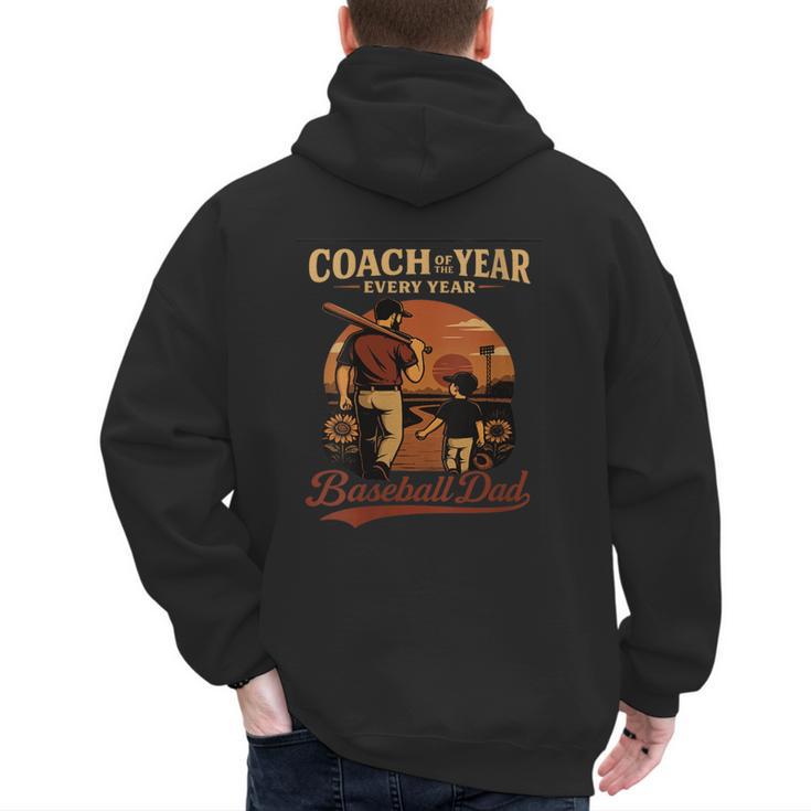 Coach Of The Year – Baseball Dad Every Year Men's Hoodie Back Print