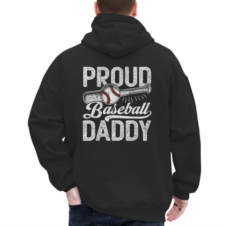 Dad Baseball Men Vintage Proud Baseball Daddy Men's Hoodie Back Print