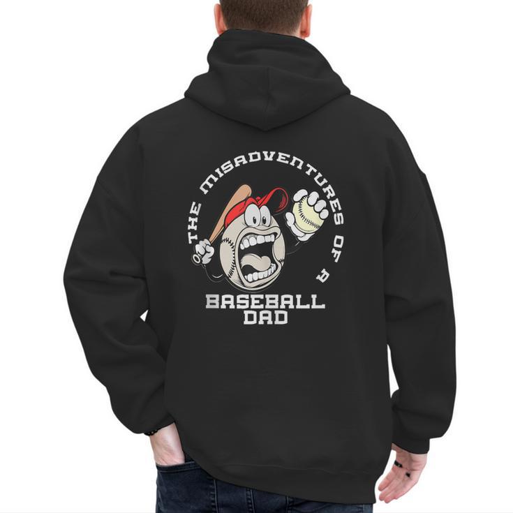 The Misadventures Of A Baseball Dad Men's Hoodie Back Print