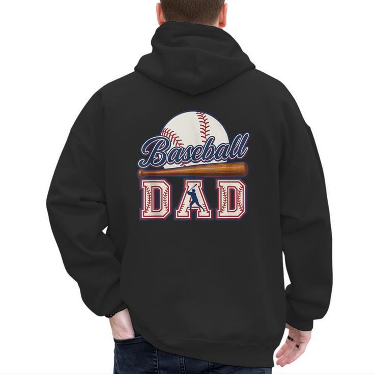 Retro Baseball Dad Father's Day Men's Hoodie Back Print Retro Baseball Dad Father's Day Men's Hoodie Back Print