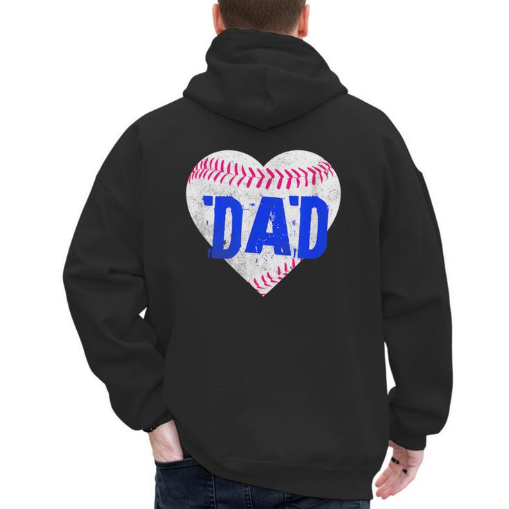 Softball Dad Baseball Dad Tee Ball Dad Men's Hoodie Back Print
