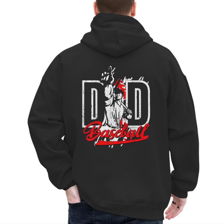Vintage Baseball Dad Daddy Father's Day Clothing Men's Hoodie Back Print