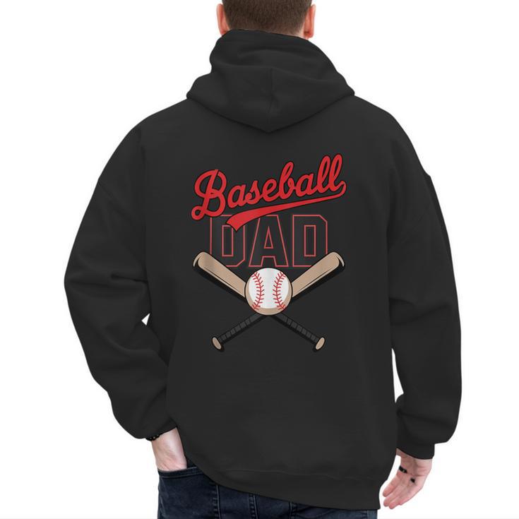 Vintage Baseball Dad Matching Family Father's Day Humor Dad Men's Hoodie Back Print