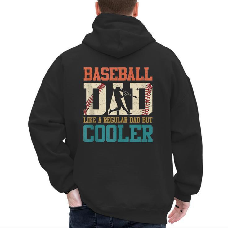 Vintage Baseball Dad Like a Regular Dad But Cooler Men Men's Hoodie Back Print