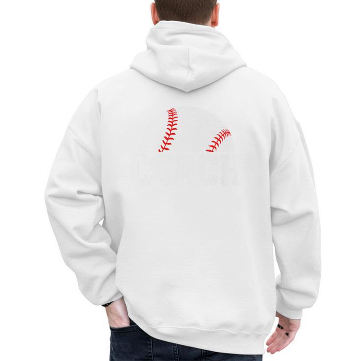 Baseball Coach Little League Baseball Dad Athletic Sports Premium Men's Hoodie Back Print
