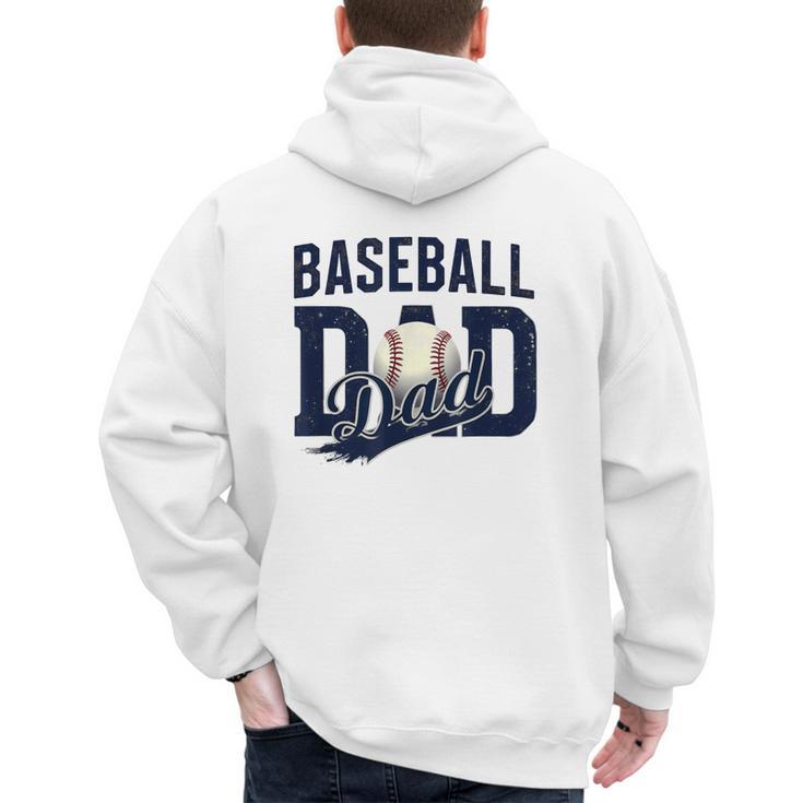 Baseball Dad Daddy Papa Men's Hoodie Back Print