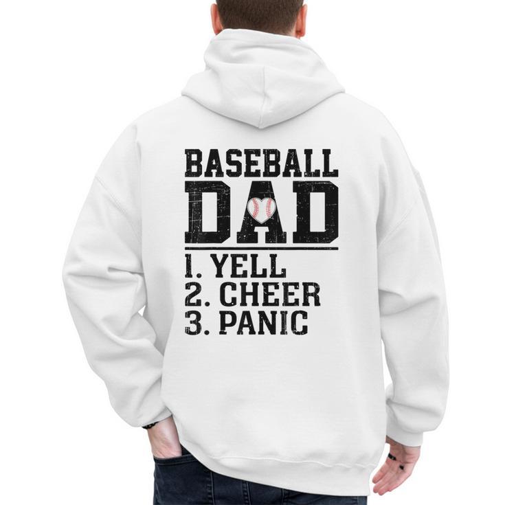 Baseball Dad Parent Of Player Family Sports Fan Lover Men's Hoodie Back Print