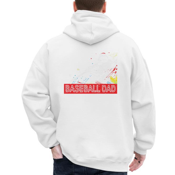 Baseball Dad Baseball Pop Art Baseball Sport Team Premium Men's Hoodie Back Print