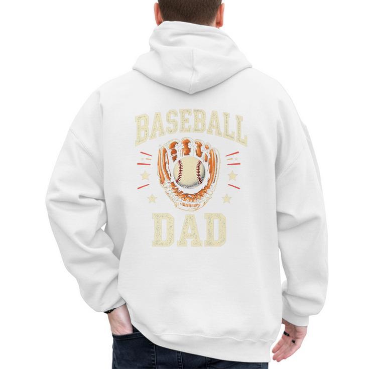 Baseball Dad Premium Men's Hoodie Back Print