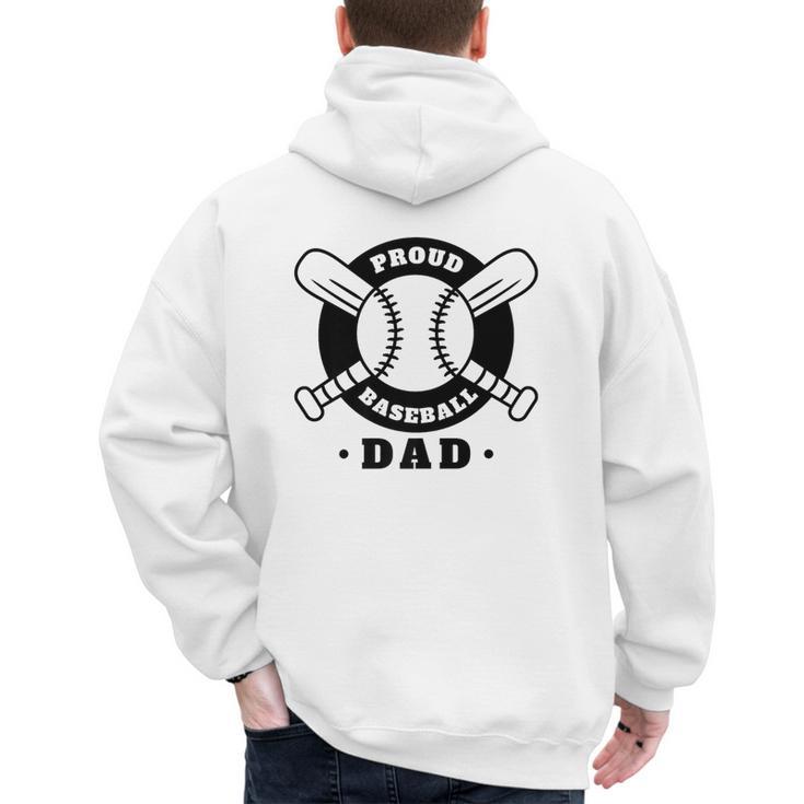 Baseball Dad Proud Baseball Dad Premium Men's Hoodie Back Print