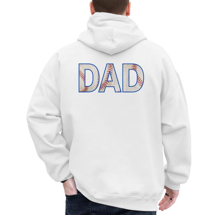 Baseball Dad Shirt For Father's Day Dads Of Baseball Players Men's Hoodie Back Print