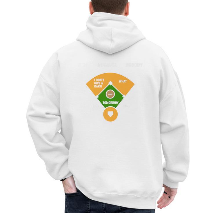 Baseball Father's Day Joke Vintage Baseball Dad Premium Men's Hoodie Back Print