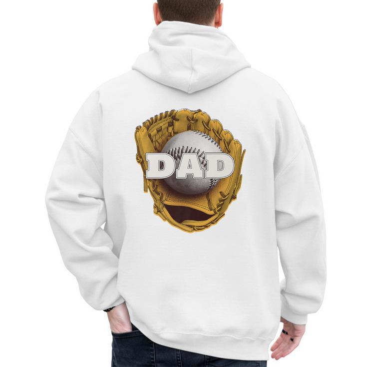 Baseball Sports Baseball Dad Premium Men's Hoodie Back Print