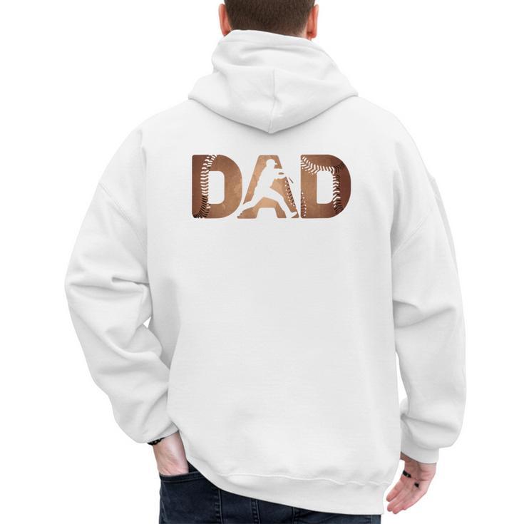 Fathers Day Baseball Player Baseball Dad Premium Men's Hoodie Back Print