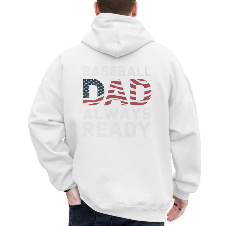 Homerun Baseball Dad Baseball Lovers Father Fathers Day Premium Men's Hoodie Back Print