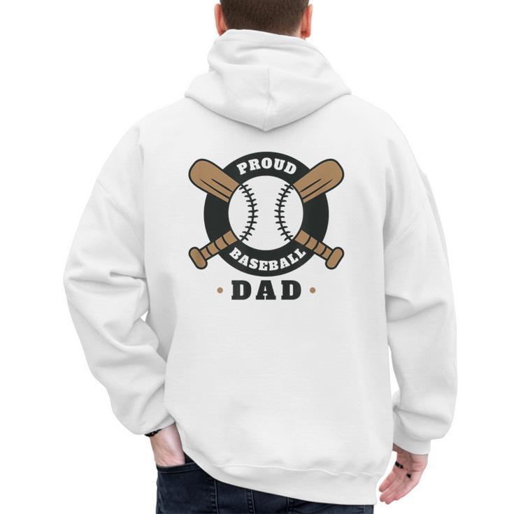 Proud Baseball Dad Men's Hoodie Back Print