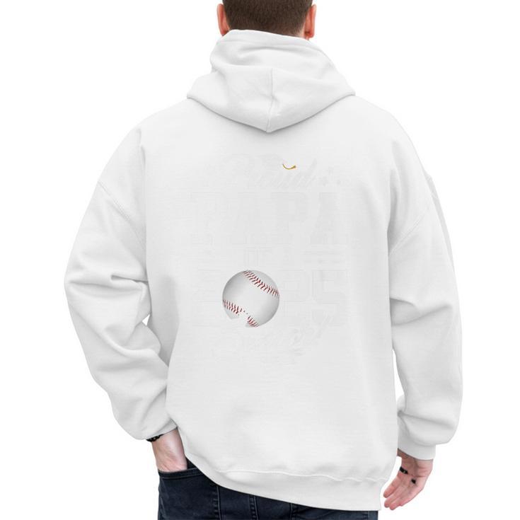 Proud Papa Of A 2025 Senior Graduate Baseball Dad Premium Men's Hoodie Back Print