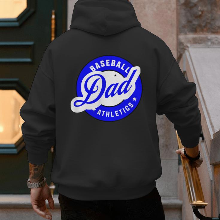 Baseball Dad Athletics For The Dad Who Loves Baseball Games Men's Hoodie Back Print