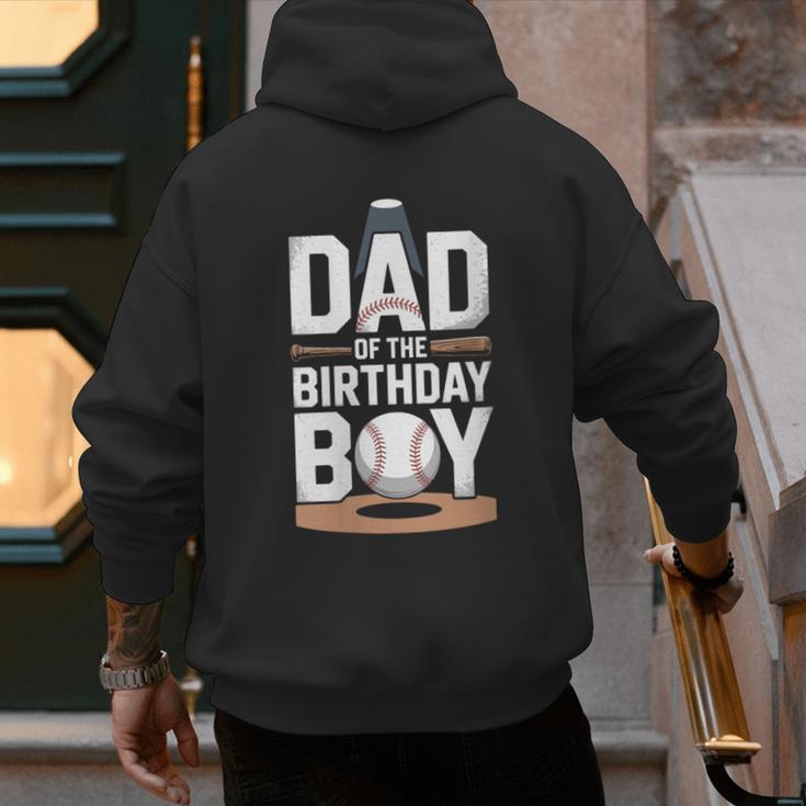 Baseball Dad Of The Birthday Boy Sports Theme Men's Hoodie Back Print Baseball Dad Of The Birthday Boy Sports Theme Men's Hoodie Back Print
