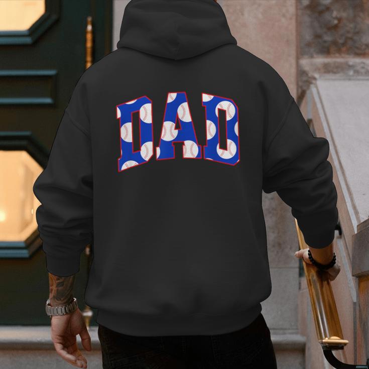 Baseball Dad Bold Varsity Style Letters Sport Themed Men's Hoodie Back Print Baseball Dad Bold Varsity Style Letters Sport Themed Men's Hoodie Back Print