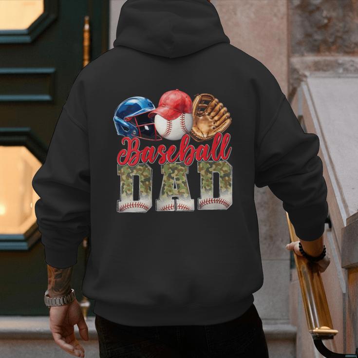 Baseball Dad Camo Father's Day Baseball Stuff Men Men's Hoodie Back Print