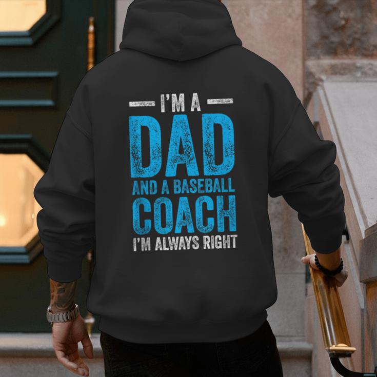 Baseball Dad Coach Father's Day Men's Hoodie Back Print Baseball Dad Coach Father's Day Men's Hoodie Back Print