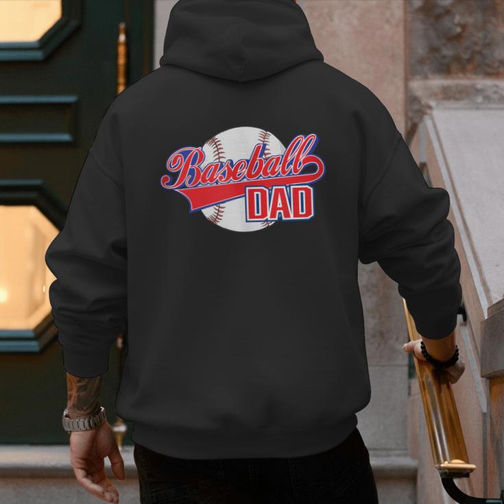 Baseball Dad Coach Baseball Baseball Men's Hoodie Back Print