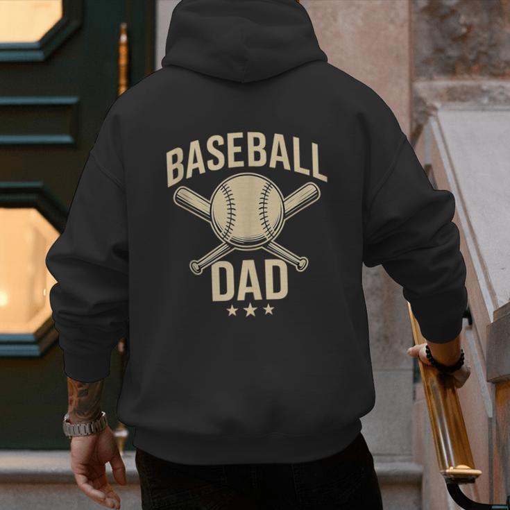 Baseball Dad Crossed Bats Cool Sports Fan Vintage Men's Hoodie Back Print Baseball Dad Crossed Bats Cool Sports Fan Vintage Men's Hoodie Back Print