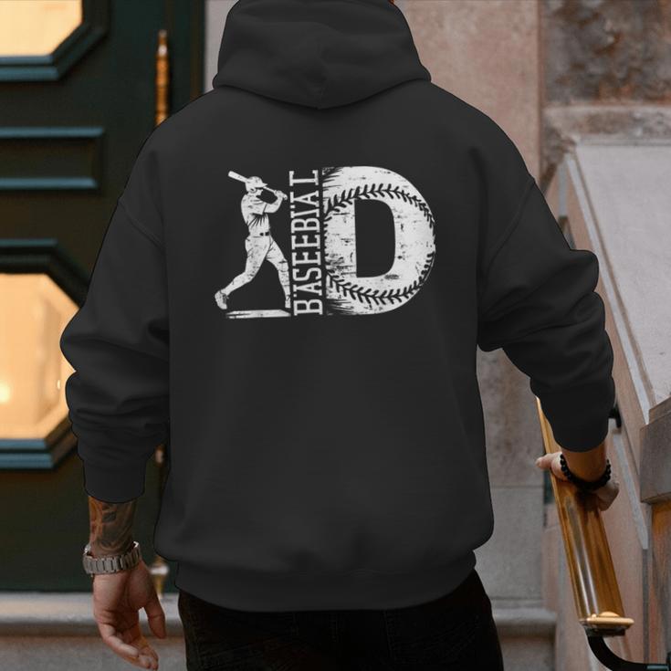 Baseball Dad Graphic Design For Sports Enthusiasts Men's Hoodie Back Print
